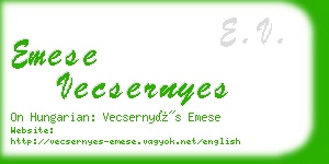 emese vecsernyes business card